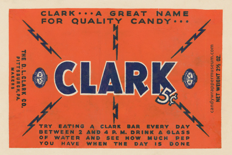 NECCO CLARK BAR Lightning Bolts